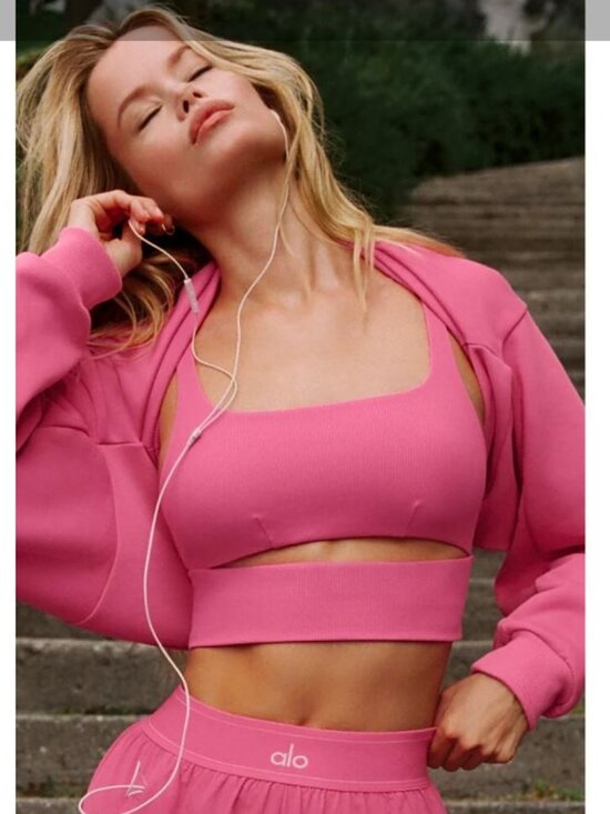 ALO Yoga Other - Alo Yoga Slit Bra Paradise Pink NEW $78 Sz XS